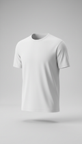 Minimal White Crewneck Tee Cotton